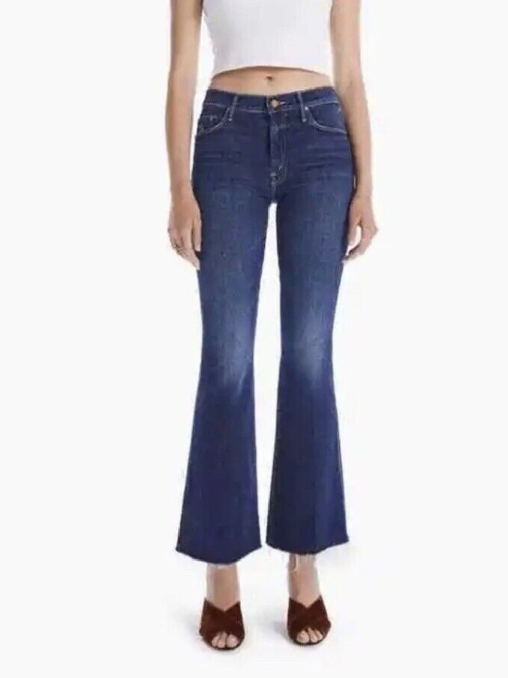 MOTHER The Weekender Fray Bootcut Jeans Teaming Up Denim Casual Women's Size 26